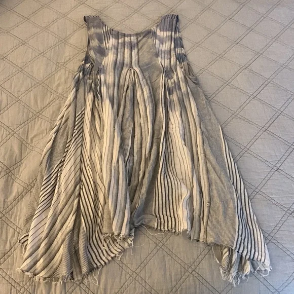 Free People Flowy Sleeveless Striped Tunic Top - size small - Picture 4 of 5